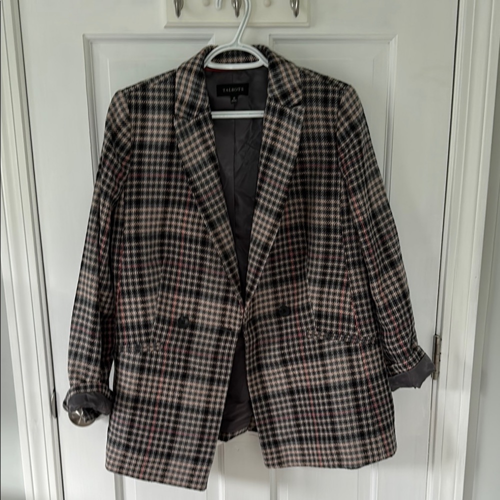 Talbots Elegant Black and Gray Jacket